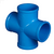 Cruzeta 50mm Soldável Conexões Irrigação Azul Pti na internet