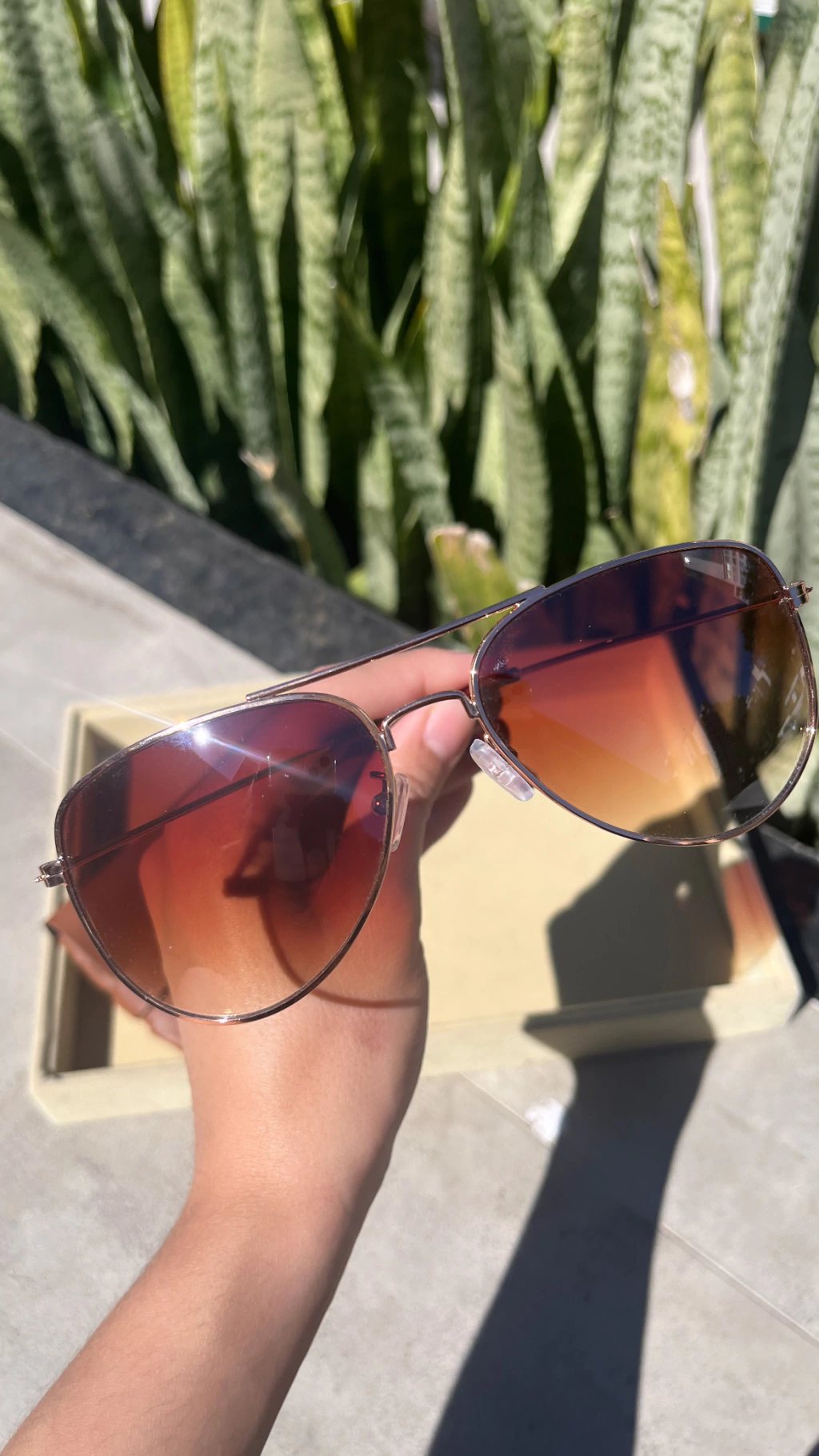 Óculos de Sol Aviador Rose – Lente Color Degradê