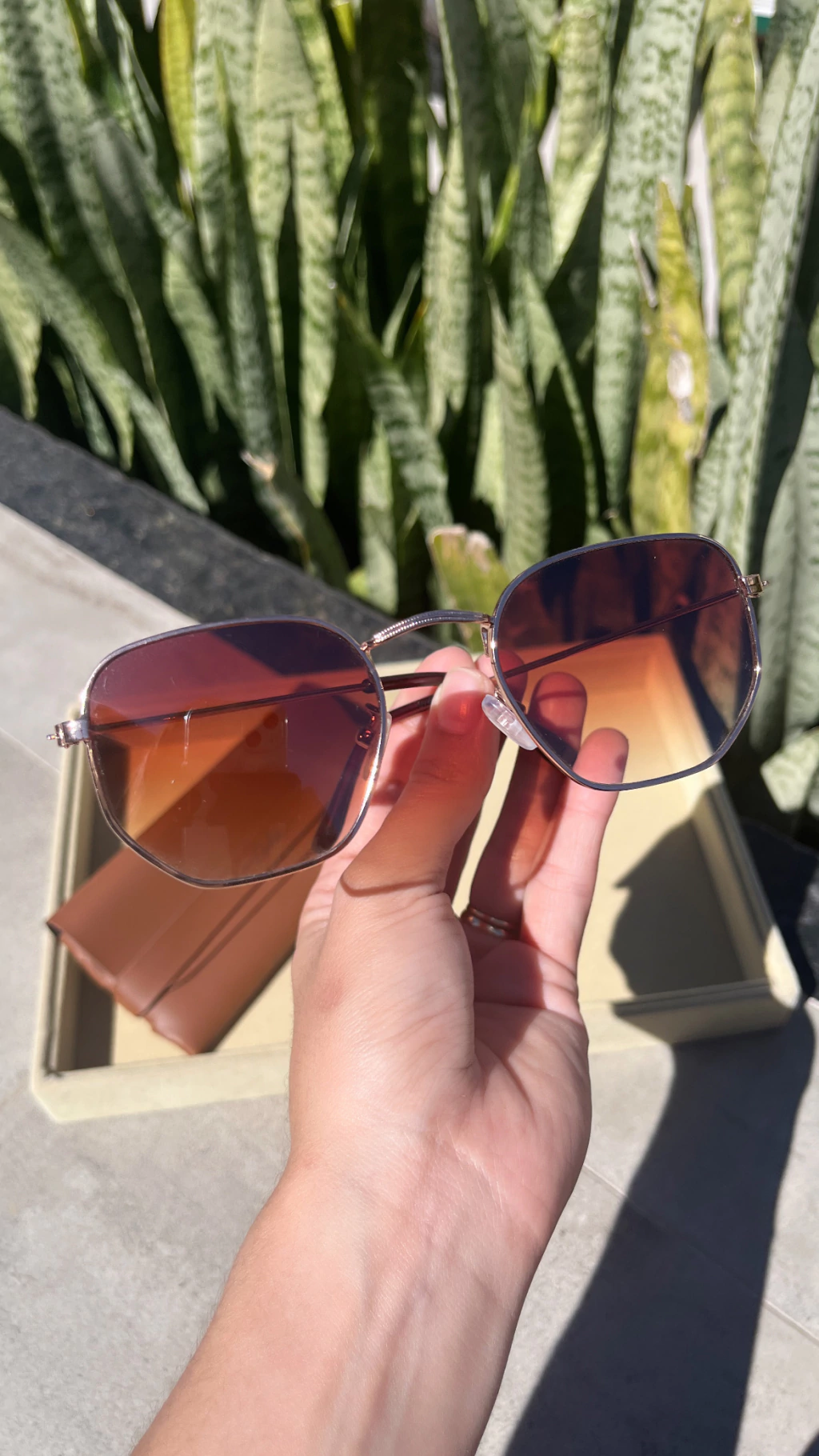 Óculos Hexagonal Rose