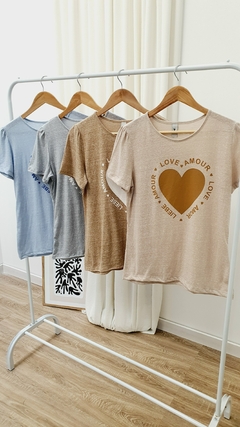 REMERA MELANGE HEART - comprar online