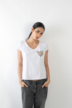 Remera Peace Amour Blanco - comprar online