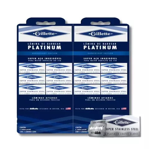 Lâmina De Barbear Gillette Platinum – Cartela C/60 un