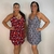 Kit Com 2 Vestidos Liganete Feminino Malha Fria Alça Decote V Soltinho Moda Casual - Estampas Diversas - comprar online