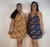 Kit Com 2 Vestidos Liganete Feminino Malha Fria Alça Decote V Soltinho Moda Casual - Estampas Diversas - loja online