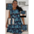 Vestido de Liganete (Malha Fria) Feminino Regata Babado na Barra Botões Frontais