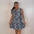 Imagem do Vestido de Liganete (Malha Fria) Feminino Regata Babado na Barra Botões Frontais