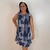 Vestido de Liganete (Malha Fria) Feminino Regata Babado na Barra Botões Frontais na internet