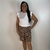 Short Feminino Senhora em Liganete Estampado, Conforto, Praticidade e Estilo Casual - Chantilly Modas