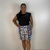 Short Feminino Senhora em Liganete Estampado, Conforto, Praticidade e Estilo Casual - comprar online