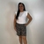 Short Feminino Senhora em Liganete Estampado, Conforto, Praticidade e Estilo Casual na internet