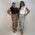 Kit com 2 Saias Longas Estampada Feminina Liganete com Fendas Laterais e Elástico Tecido Fresco e Não Amassa - comprar online