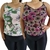 Kit 2 Blusas Mullet Feminina em Liganete Alças Finas e Decote V Frente e Costas - loja online