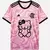 Camisa rosa edição limitada do Flamengo com estampa da Hello Kitty e logotipo do time