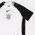 Camisa Corinthians I 25/26 masculina da Nike, branca com mangas pretas e escudo do Corinthians no peito