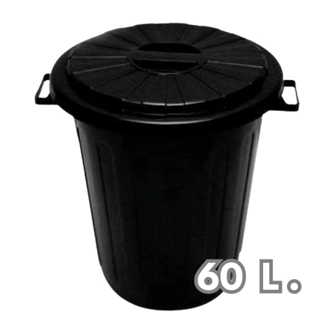 Cesto basura plástico con tapa 60 L COLORES