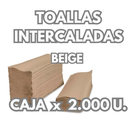 Toallas intercaladas beige - 2000 u