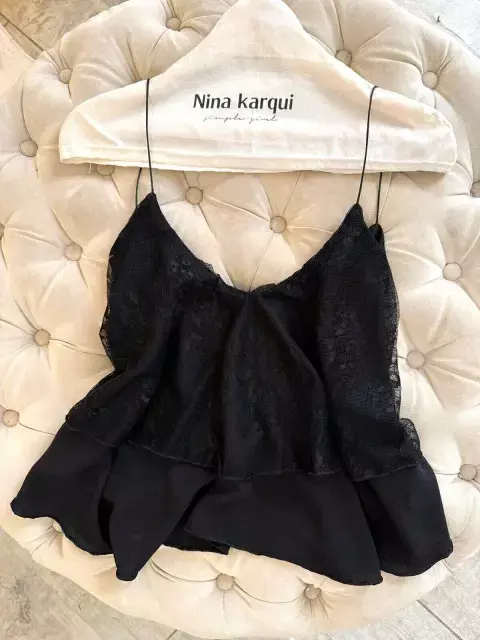TOP MARBELLA BLACK - NINA KARQI