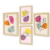 Kit 4 Quadros Decorativos Cozinha Plantas Boho Flores Abstrato Moderno Galhos 40cm na internet