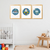 Kit 3 Quadros Decorativos com Moldura Astronauta Infantil Decoração Maternidade Bebê Quarto Premium Grande A3 30x40cm - comprar online