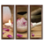 Kit Quadros Decorativos Banheiro Lavabo Sabonete spa pedras velas aromáticas 60cm - Fuinha Shop Vintage