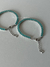 Pulseira RIVIERA quadrada verde água leitosa prata tradicional