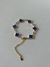 Pulseira trevo P azul bic & zircônia dourada na internet