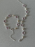 Pulseira trevo P pedra rosa & pérola barroca prata 30 - comprar online