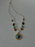 Colar Charms medalha azul “Colar chic” - comprar online