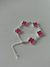 Pulseira trevo G rosa & zircônia prata 30