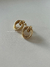 Brinco duplo orgânico texturizada dourado - comprar online