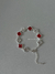 Pulseira trevo lisa & pedra vermelha prata 30 - comprar online
