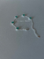 Pulseira quadrada verde água prata 30 na internet