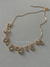 Colar Charms trevo cristais dourado