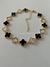 CHOKER trevo cravejado & liso’ preta dourada - comprar online