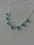Colar Charms trevo azul prata 30 na internet