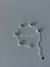 Pulseira quadrada verde água prata 30