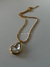 Colar corrente & Charms Gota G cristal na internet