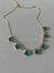 Colar Charms trevo azul dourado - comprar online