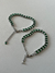 Pulseira degrade verde & cristal prata tradicional
