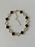 CHOKER trevo cravejado & liso’ preta dourada