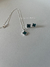 Conjunto trevo cravejado prata 30