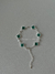 Pulseira trevo P turquesa & zircônia prata 30