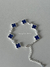 Pulseira trevo P azul bic & zircônia prata 30