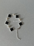 Pulseira trevo G preta & pérola barroca prata 30