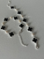 Pulseira trevo G preta & pérola barroca prata 30 - comprar online