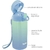 Garrafinha Térmica - 400ML - Parede Dupla - Com Canudo Azul - Buba
