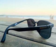 Óculos de sol BEACH preto fosco - hexagonal - loja online