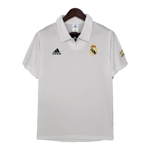 Camisa Retrô Champions League Real Madrid I 02/03 - Masculina Adidas - Branca