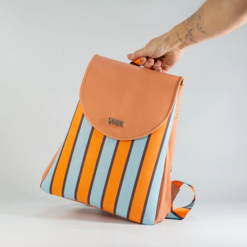 Mochila Clasica Stripes 4 naranja - comprar online