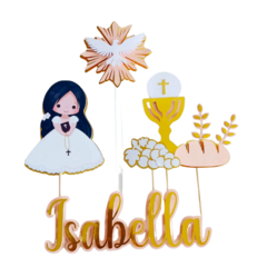 Cake Toppers Personalizados Primera Comunión